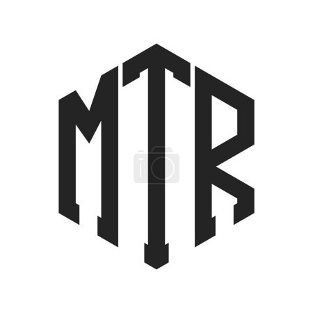 MTR Logo Design. Anfangsbuchstabe MTR Monogramm Logo mit Hexagon-Form