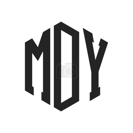 Téléchargez les illustrations : Conception de logo MDY. Lettre initiale MDY Monogram Logo utilisant la forme de l'hexagone - en licence libre de droit