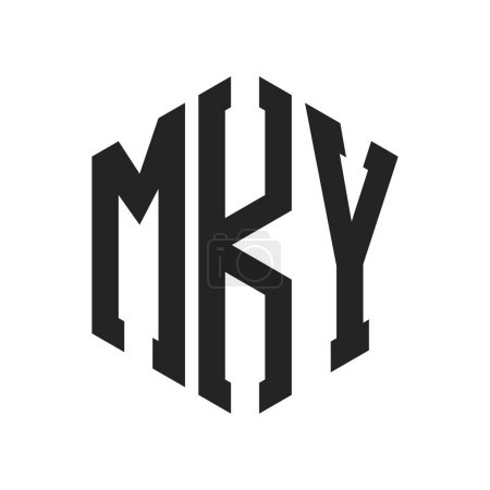 Téléchargez les illustrations : Conception de logo MKY. Lettre initiale logo monogramme MKY en utilisant la forme hexagonale - en licence libre de droit