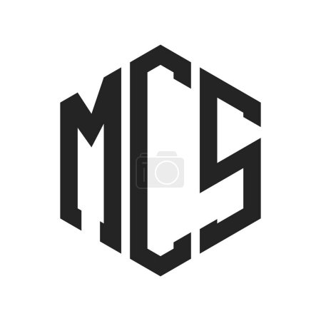 MCS Logo Design. Anfangsbuchstabe MCS Monogramm Logo mit Hexagon-Form