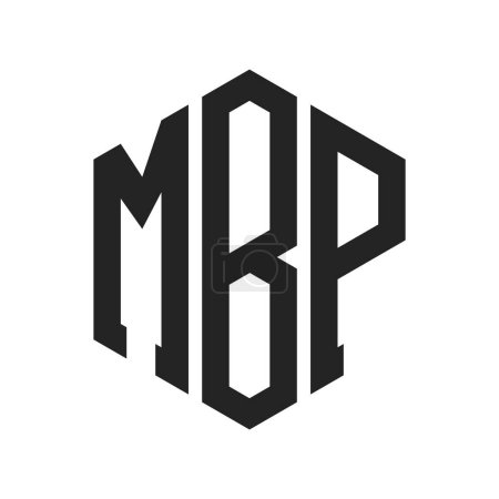 Conception de logo MBP. Lettre initiale MBP Monogram Logo en utilisant la forme hexagonale