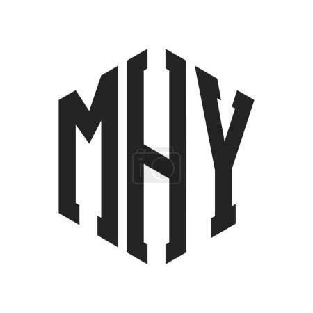 MHY Logo Design. Initial Letter MHY Monogram Logo using Hexagon shape