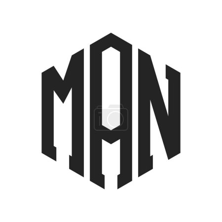 MAN Logo Design. Initial Letter MAN Monogram Logo using Hexagon shape