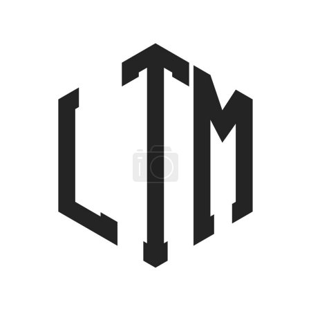 LTM Logo Design. Initial Letter LTM Monogram Logo using Hexagon shape