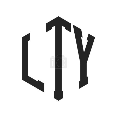 LTY Logo Design. Initial Letter LTY Monogram Logo mit Hexagon-Form