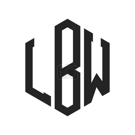 LBW Logo Design. Initial Letter LBW Monogram Logo using Hexagon shape