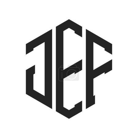 JEF Logo Design. Initial Letter JEF Monogram Logo using Hexagon shape