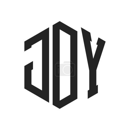 Téléchargez les illustrations : Conception de logo JDY. Lettre initiale JDY Monogram Logo en utilisant la forme hexagonale - en licence libre de droit