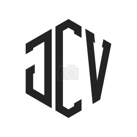 Téléchargez les illustrations : JCV Logo Design. Lettre initiale JCV Monogram Logo utilisant la forme hexagonale - en licence libre de droit