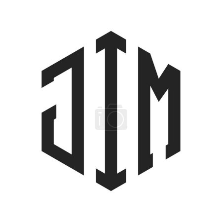 JIM Logo Design. Initial Letter JIM Monogram Logo using Hexagon shape