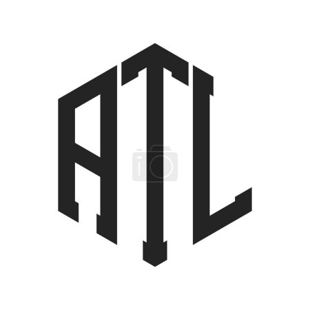 Conception de logo ATL. Lettre initiale ATL Monogram Logo en utilisant la forme hexagonale