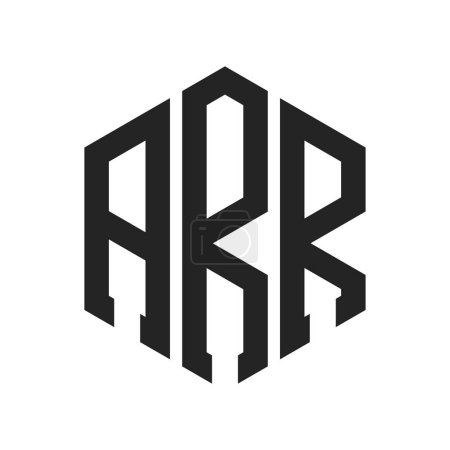 Conception de logo ARR. Lettre initiale ARR Monogram Logo utilisant la forme de l'hexagone