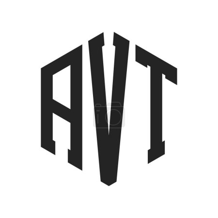 AVT Logo Design. Initial Letter AVT Monogram Logo using Hexagon shape