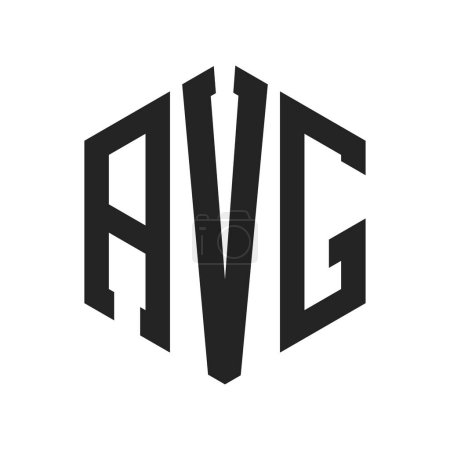 AVG Logo Design. Initial Letter AVG Monogram Logo using Hexagon shape