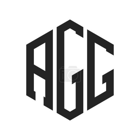 AGG Logo Design. Anfangsbuchstabe AGG Monogramm Logo mit Hexagon-Form