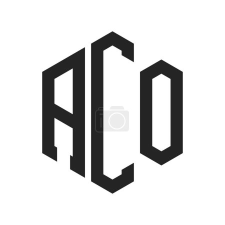 ACO Logo Design. Initial Letter ACO Monogram Logo using Hexagon shape
