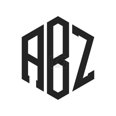 ABZ Logo Design. Initial Letter ABZ Monogram Logo using Hexagon shape
