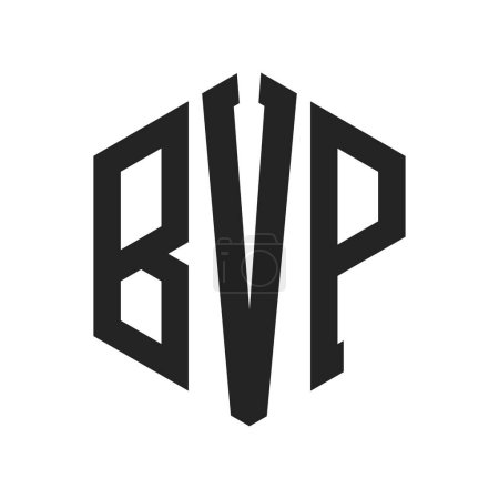 Téléchargez les illustrations : BVP Logo Design. Lettre initiale Logo monogramme BVP en forme d'hexagone - en licence libre de droit