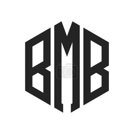 BMB Logo Design. Initial Letter BMB Monogram Logo using Hexagon shape