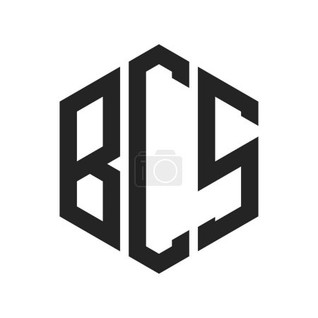 BCS Logo Design. Initial Letter BCS Monogram Logo using Hexagon shape