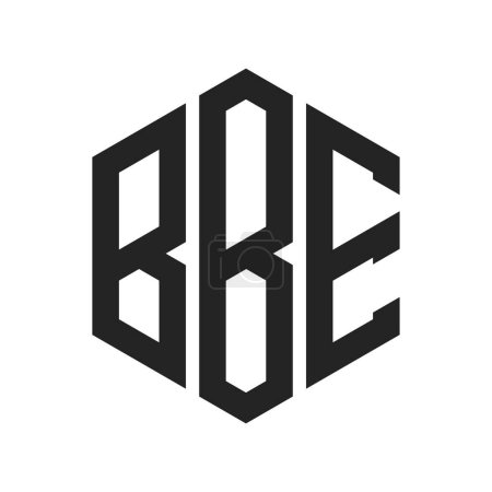 BBE Logo Design. Initial Letter BBE Monogram Logo using Hexagon shape