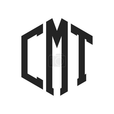 CMT Logo Design. Initial Letter CMT Monogram Logo using Hexagon shape