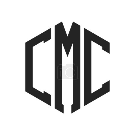 CMC Logo Design. Initial Letter CMC Monogram Logo using Hexagon shape