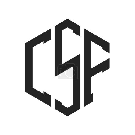 CSF Logo Design. Initial Letter CSF Monogram Logo using Hexagon shape