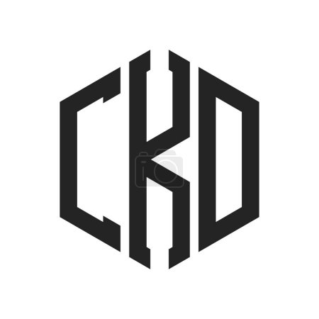 CKD Logo Design. Anfangsbuchstabe CKD Monogramm Logo mit Hexagon-Form