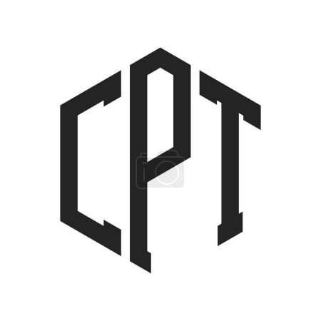CPT Logo Design. Initial Letter CPT Monogram Logo using Hexagon shape