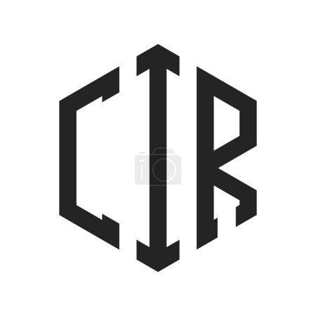 CIR Logo Design. Initial Letter CIR Monogram Logo using Hexagon shape