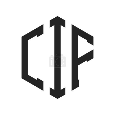 Téléchargez les illustrations : Conception de logo CIF. Lettre initiale CIF Monogram Logo utilisant la forme hexagonale - en licence libre de droit