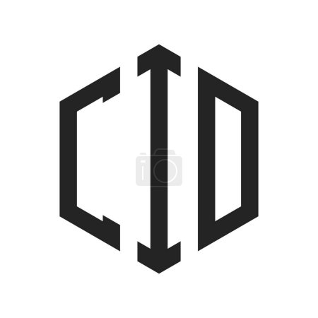 Ilustración de Diseño de Logo CID. Logo inicial del monograma CID de la letra usando la forma del hexágono - Imagen libre de derechos