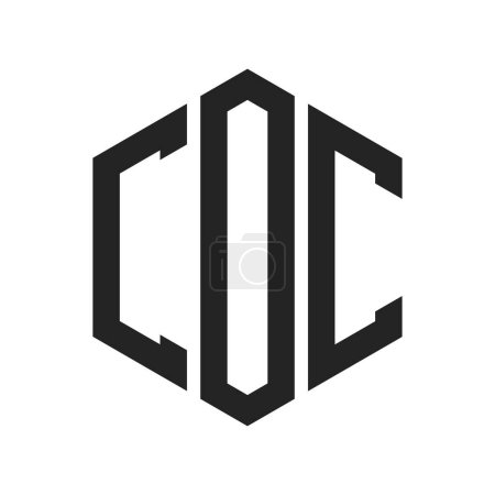 COC Logo Design. Initial Letter COC Monogram Logo mit Hexagon-Form