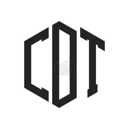 CDT Logo Design. Initial Letter CDT Monogram Logo using Hexagon shape