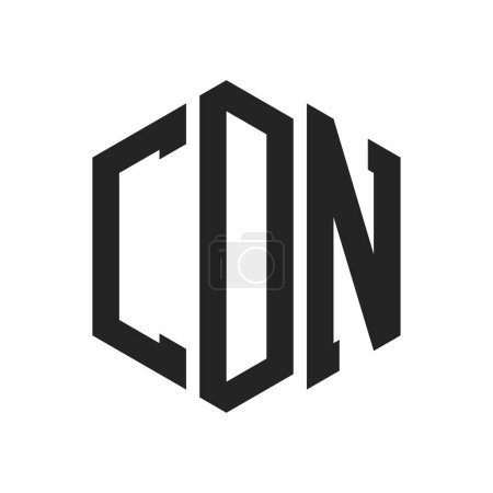 CDN Logo Design. Anfangsbuchstabe CDN Monogramm Logo mit Hexagon-Form