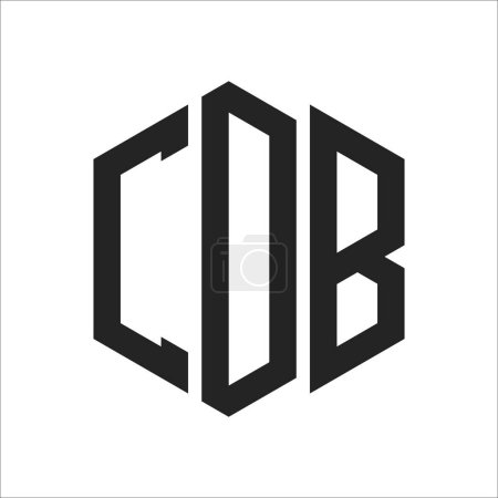 Ilustración de Diseño de Logo CDB. Logo inicial del monograma CDB con forma de hexágono - Imagen libre de derechos