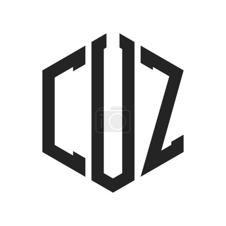 CUZ Logo Design. Initial Letter CUZ Monogram Logo using Hexagon shape
