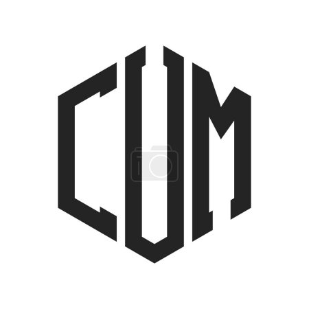 CUM Logo Design. Initial Letter CUM Monogram Logo using Hexagon shape