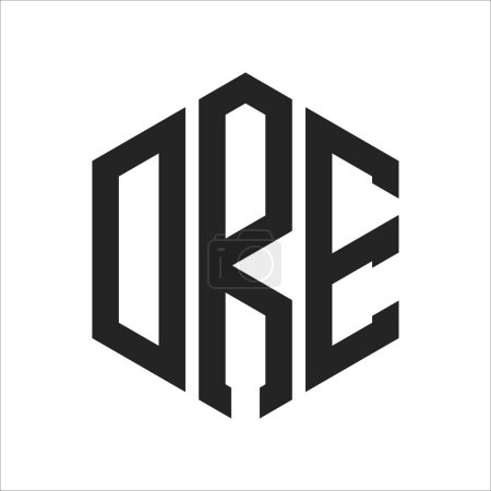 DRE Logo Design. Initial Letter DRE Monogram Logo using Hexagon shape