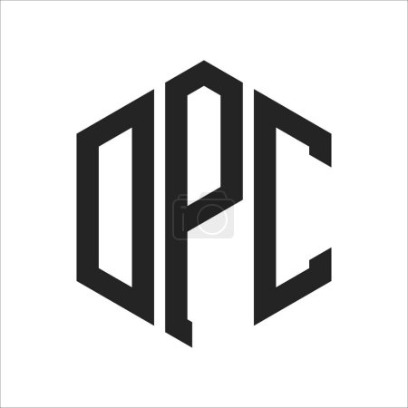 Téléchargez les illustrations : Conception de logo DPC. Lettre initiale DPC Monogram Logo en utilisant la forme hexagonale - en licence libre de droit