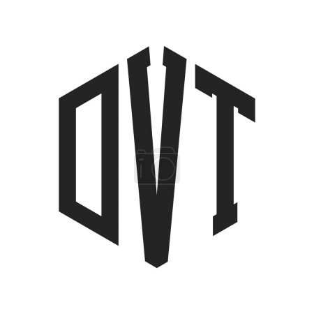 DVT Logo Design. Initial Letter DVT Monogram Logo mit Hexagon-Form