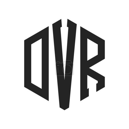 DVR Logo Design. Initial Letter DVR Monogram Logo mit Hexagon-Form