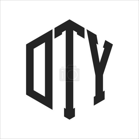 DTY Logo Design. Initial Letter DTY Monogram Logo using Hexagon shape