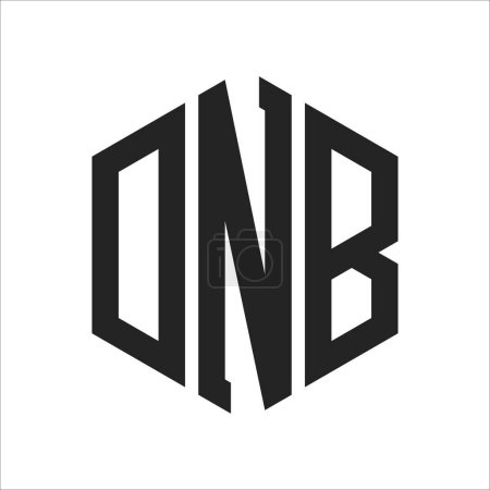 DNB Logo Design. Initial Letter DNB Monogram Logo using Hexagon shape