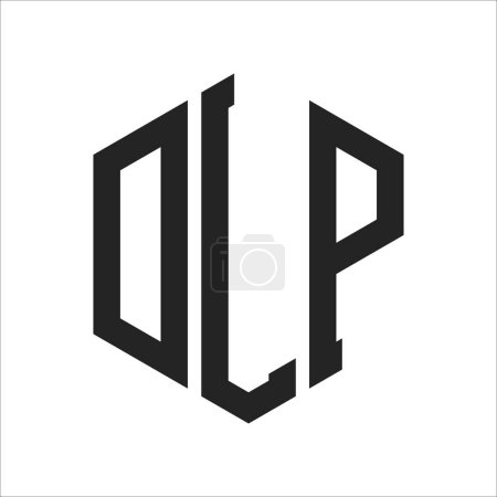 DLP Logo Design. Initial Letter DLP Monogram Logo mit Hexagon-Form