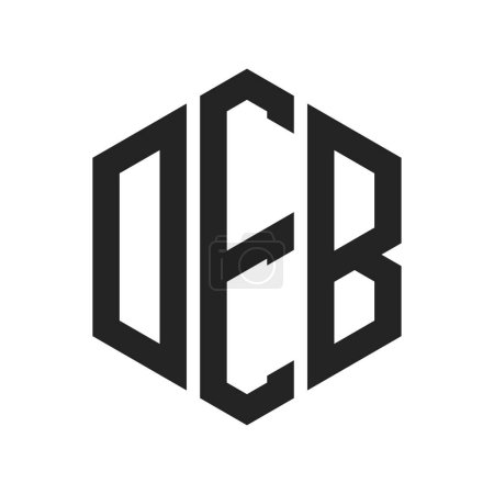 DEB Logo Design. Initial Letter DEB Monogram Logo using Hexagon shape