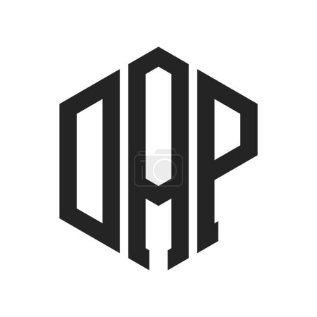 DAP Logo Design. Initial Letter DAP Monogram Logo using Hexagon shape