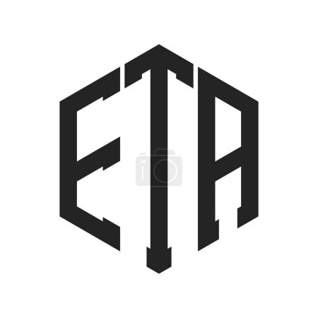 ETA Logo Design. Initial Letter ETA Monogram Logo using Hexagon shape