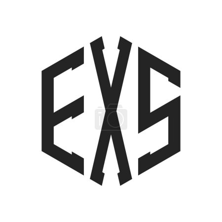EXS Logo Design. Initial Letter EXS Monogram Logo using Hexagon shape
